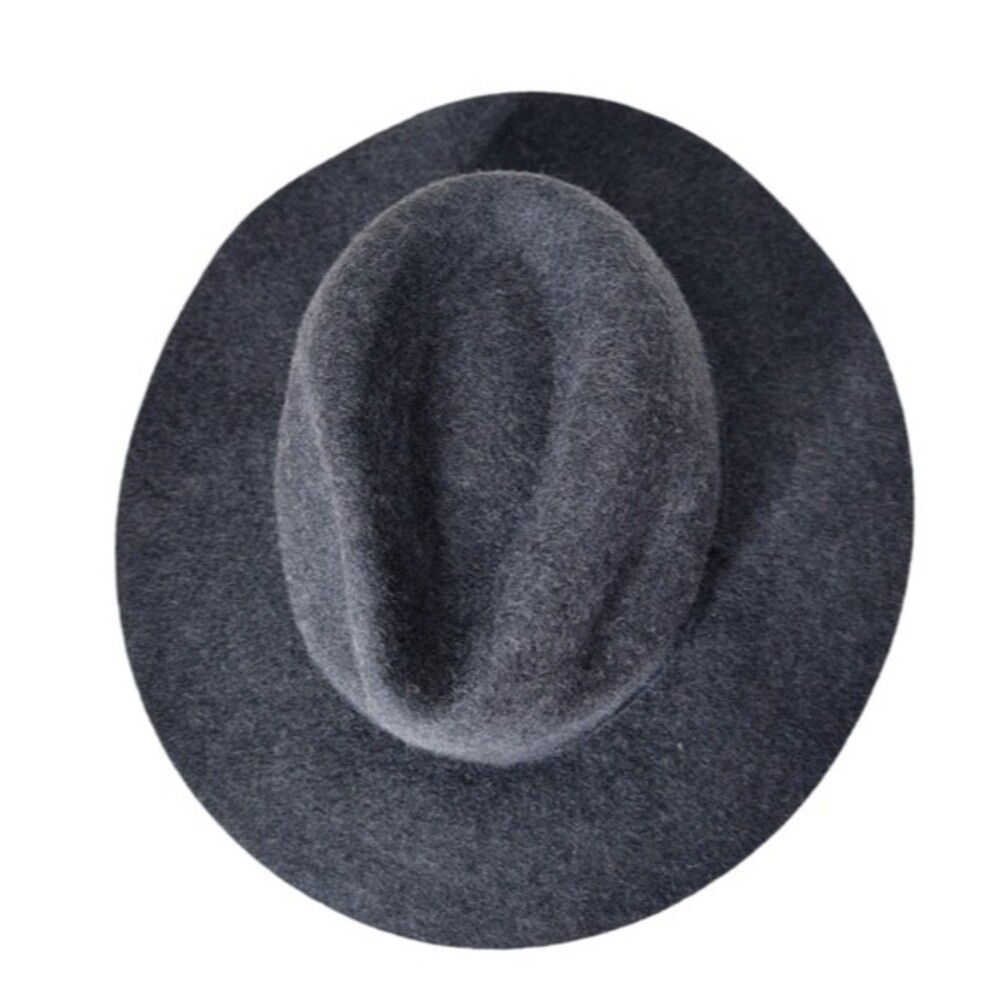 JCrew Grey Fedora 100% Wool Hat Size M/L NWT *